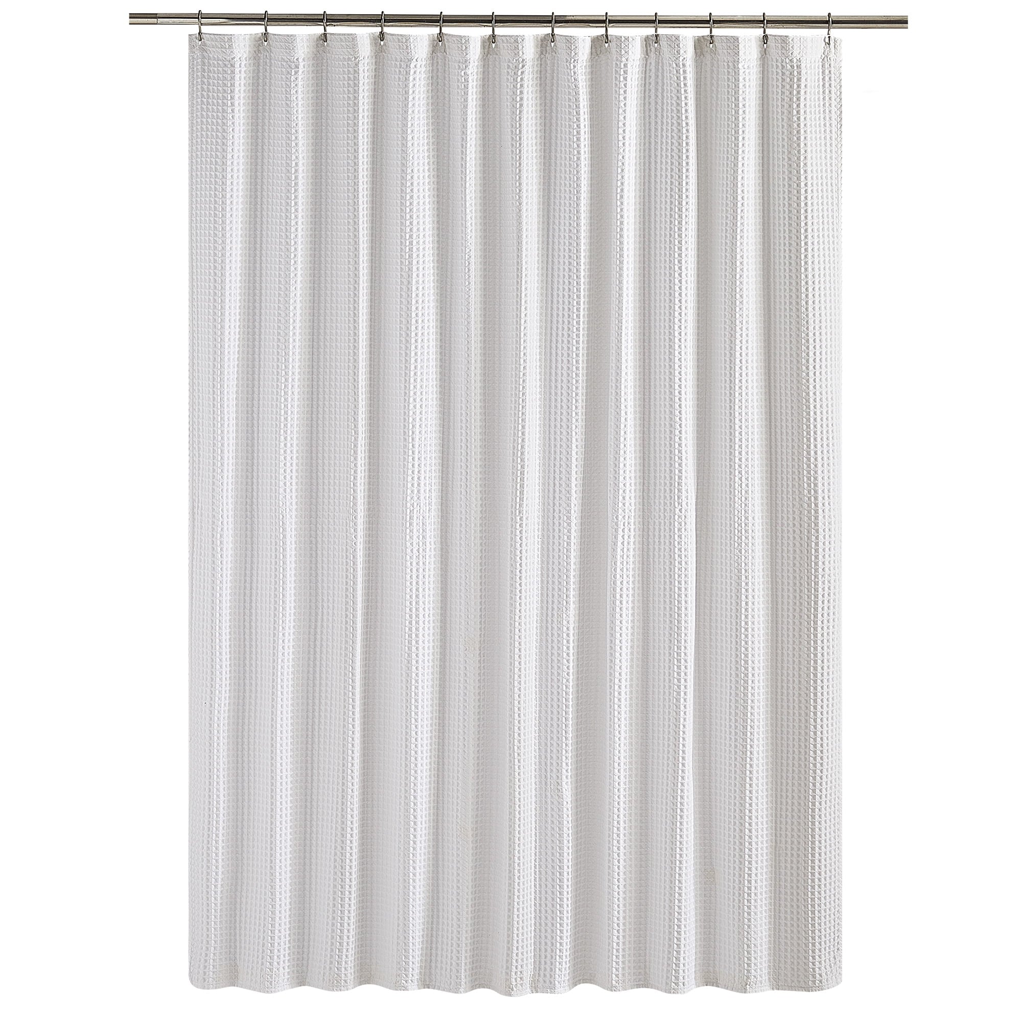 Better Homes & Gardens Chunky Waffle Weave Fabric Shower Curtain 72" x 72"