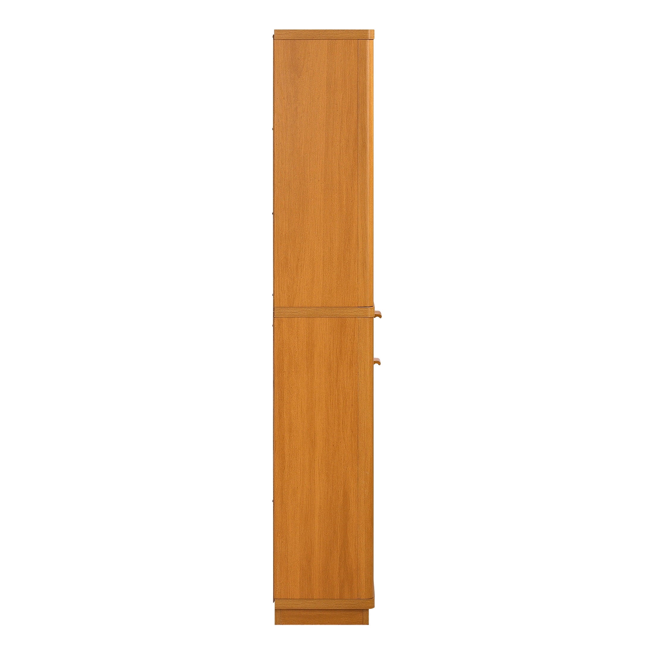 Beautiful Fluted Linen Storage Cabinet, Warm Honey
