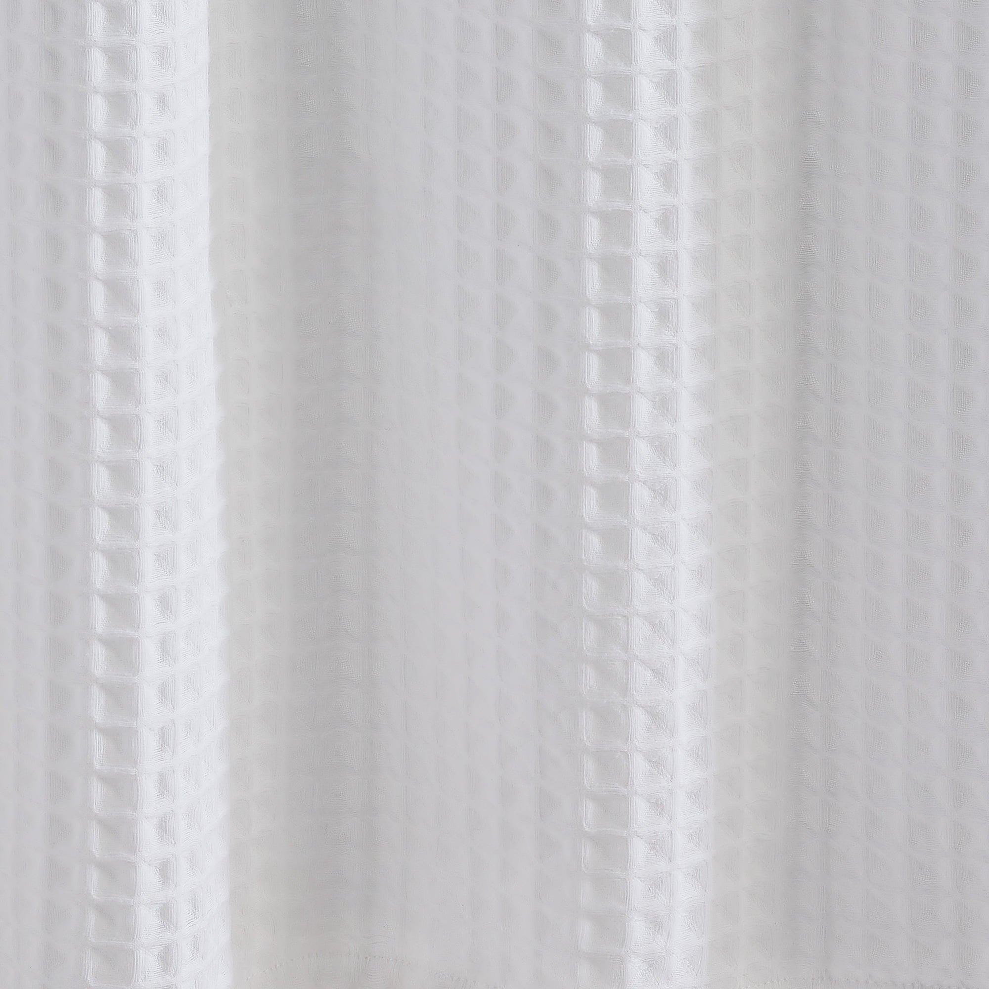 Better Homes & Gardens Chunky Waffle Weave Fabric Shower Curtain 72" x 72"