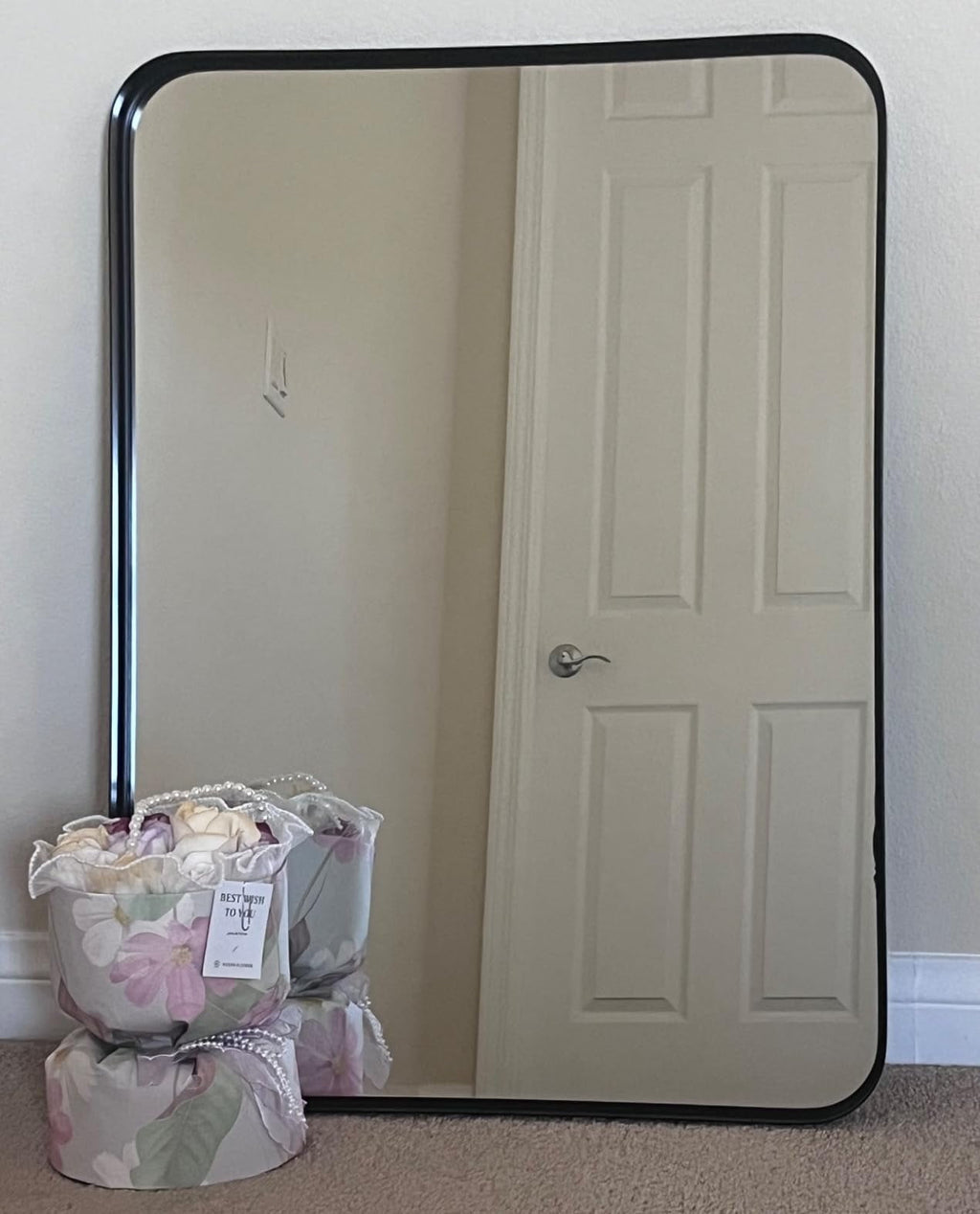 Bathroom Mirror 22x30 Inch, Vanity Mirrors with Rectangle Metal Frame, Modern Wall Mounted Mirror