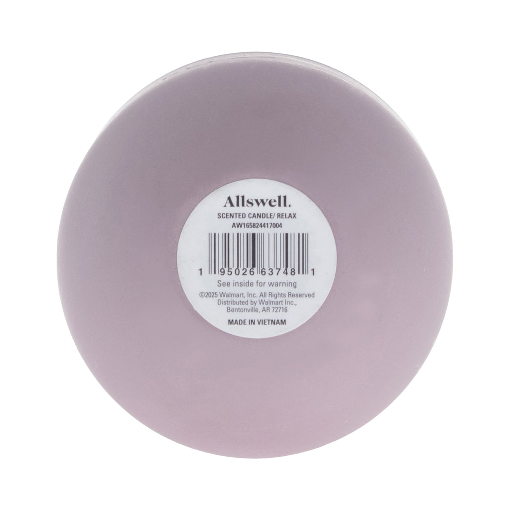 Allswell Relax Scented Lavender, Jasmine & Chamomile Ceramic Jar Candle, 10 oz