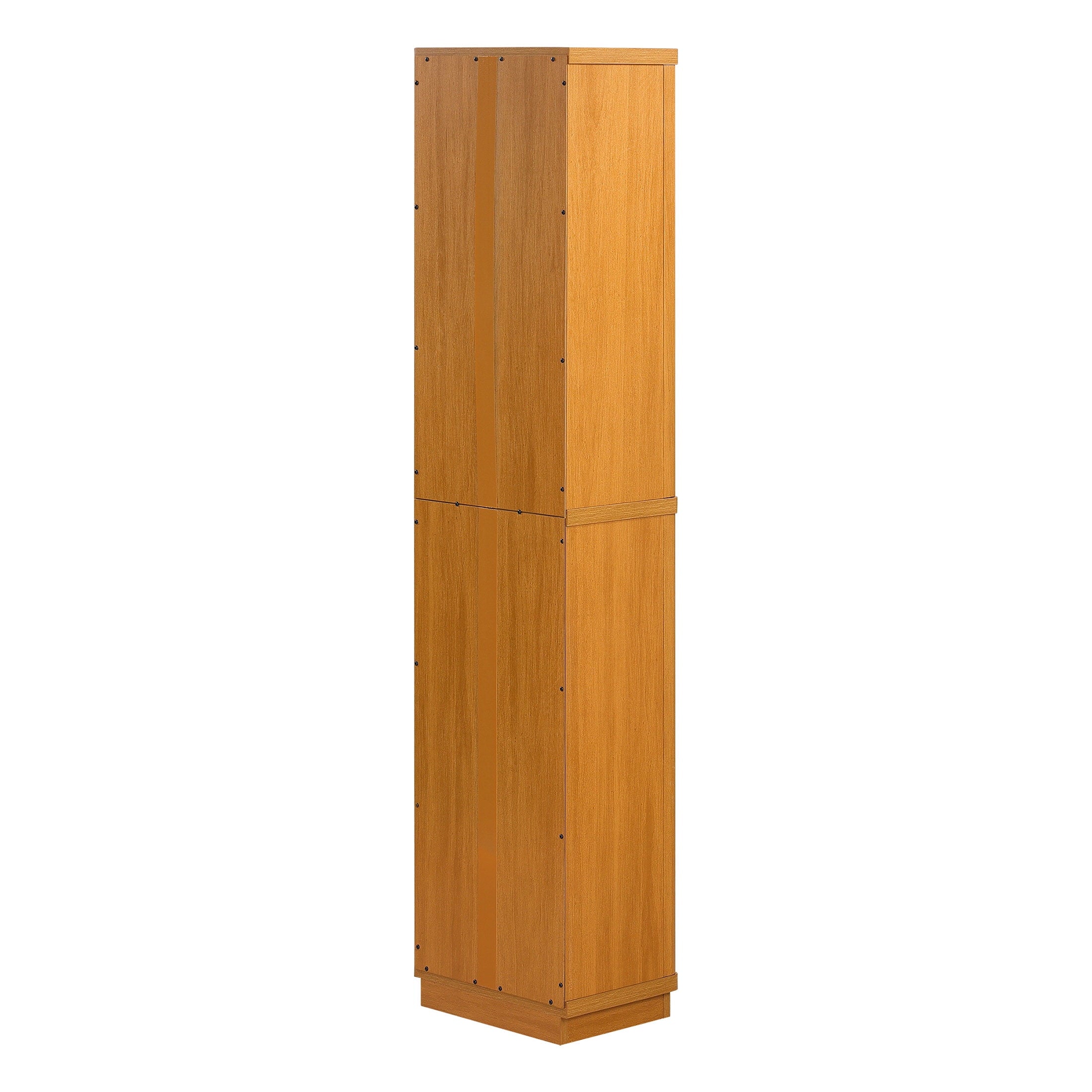 Beautiful Fluted Linen Storage Cabinet, Warm Honey