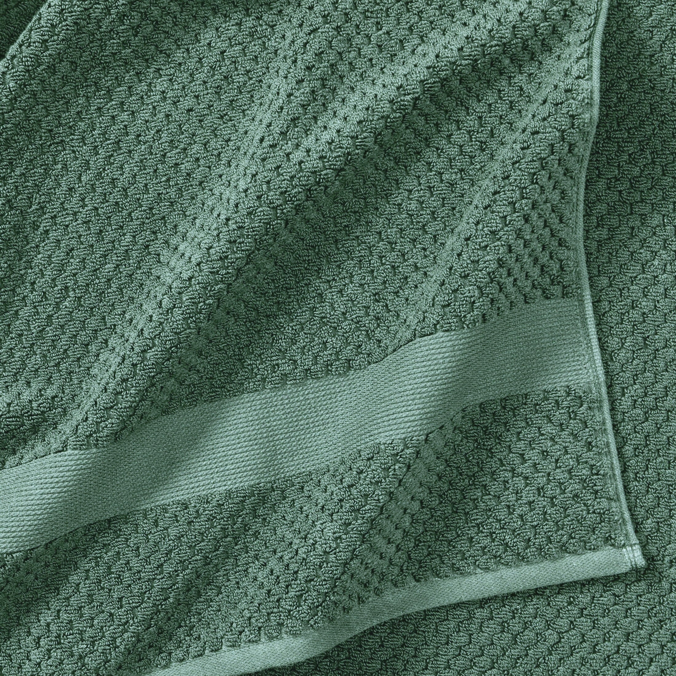 Better Homes & Gardens Signature Soft Cotton Popcorn Textured 6pk Washcloth Bundle,Green