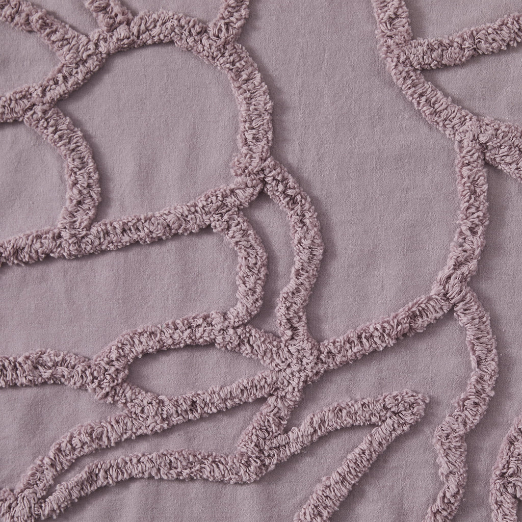 Beautiful Rose Pink Botanical Branch Chenille Cotton Shower Curtain by Drew Barrymore, 72" x 72"
