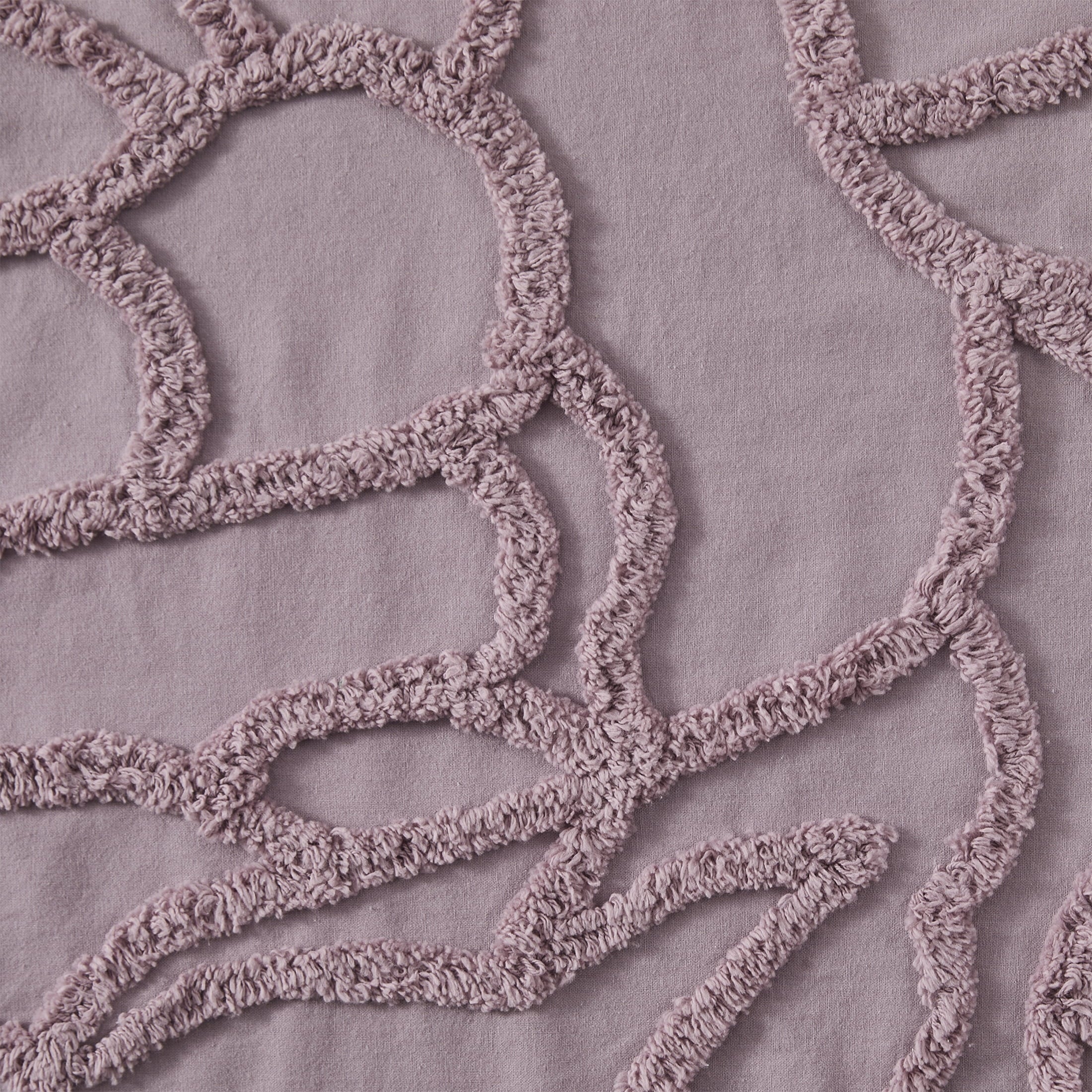 Beautiful Rose Pink Botanical Branch Chenille Cotton Shower Curtain by Drew Barrymore, 72" x 72"
