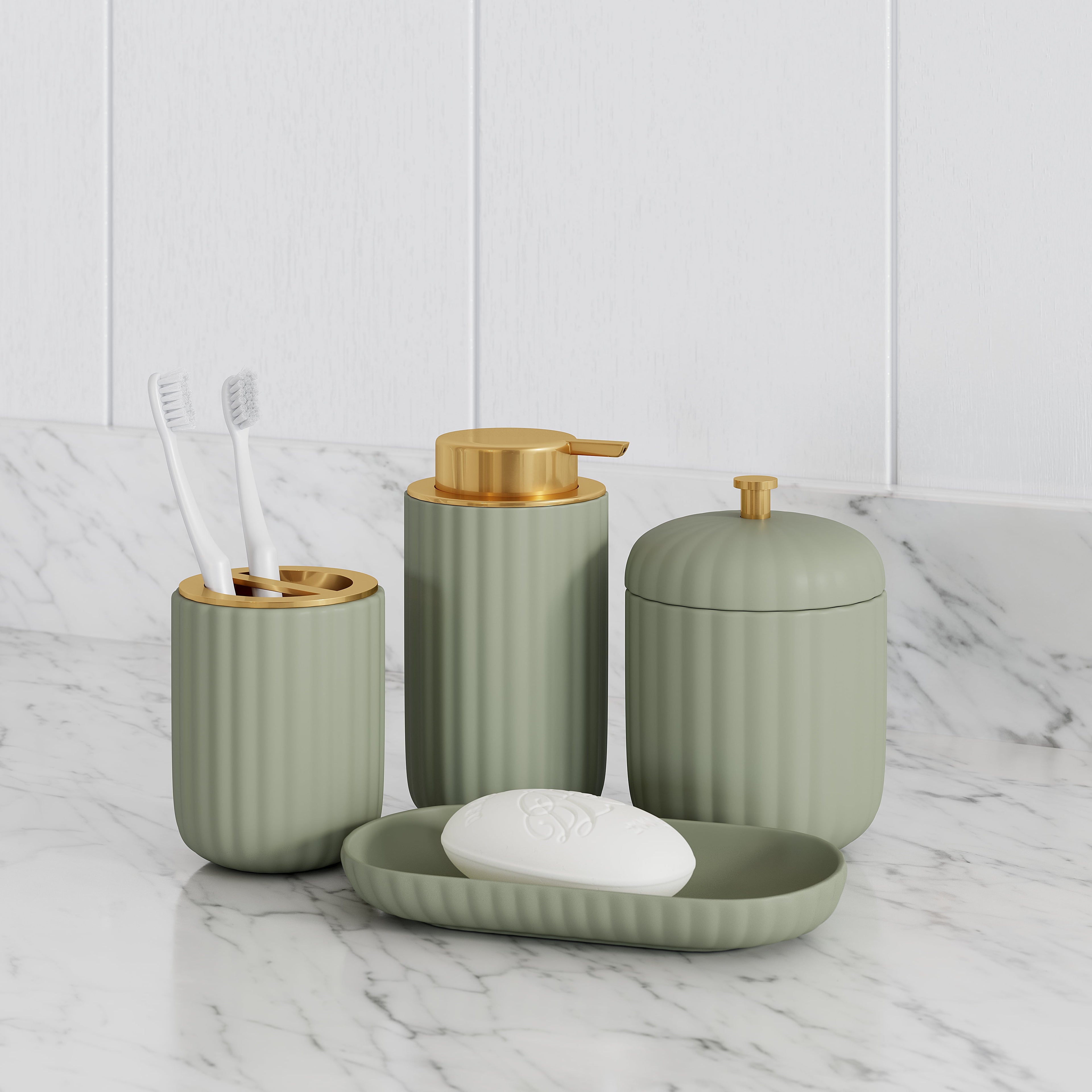 Beautiful By Drew Barrymore Toothbrush Holder- Green
