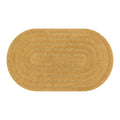 Beautiful Oval Cotton Bath Rug by Drew Barrymore, Amber Yellow, 20" x 34"