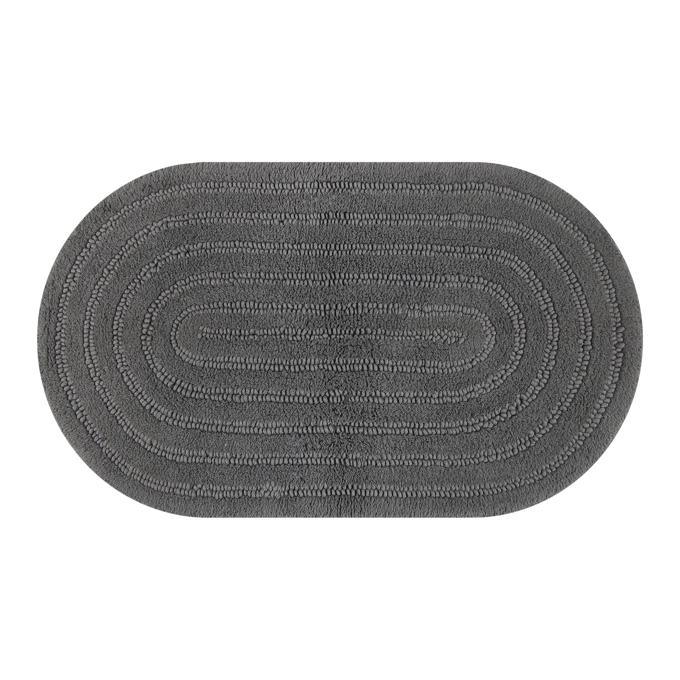 Beautiful Oval Cotton Bath Rug by Drew Barrymore, Amber Yellow, 20" x 34"