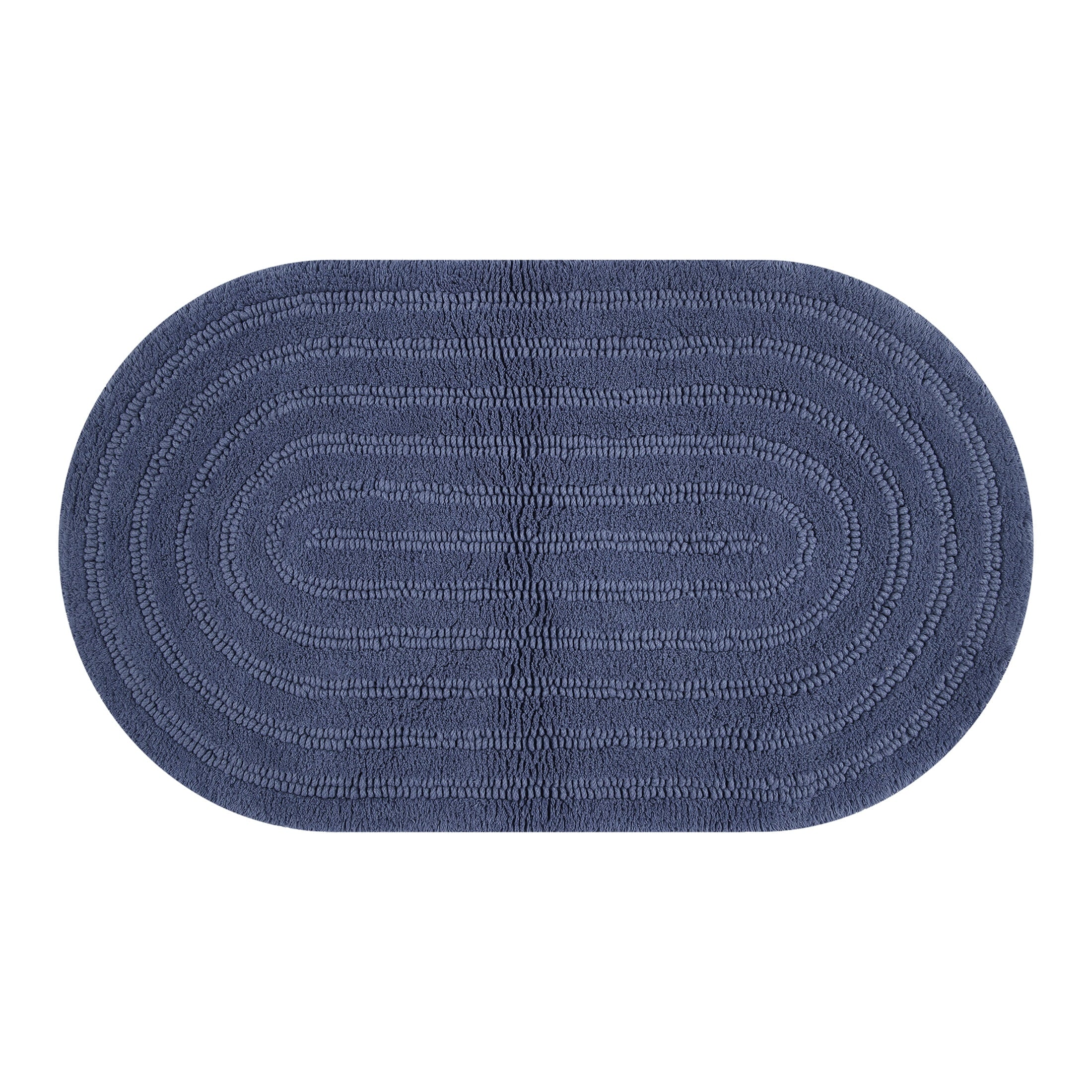 Beautiful Oval Cotton Bath Rug by Drew Barrymore, Amber Yellow, 20" x 34"