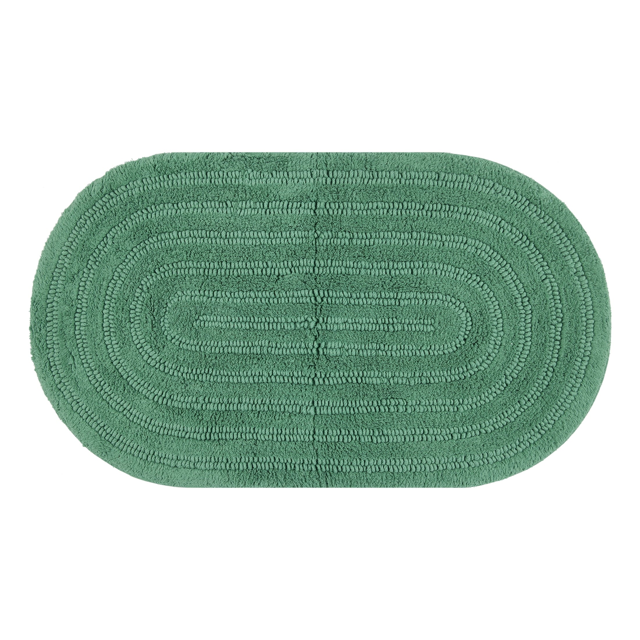 Beautiful Oval Cotton Bath Rug by Drew Barrymore, Amber Yellow, 20" x 34"