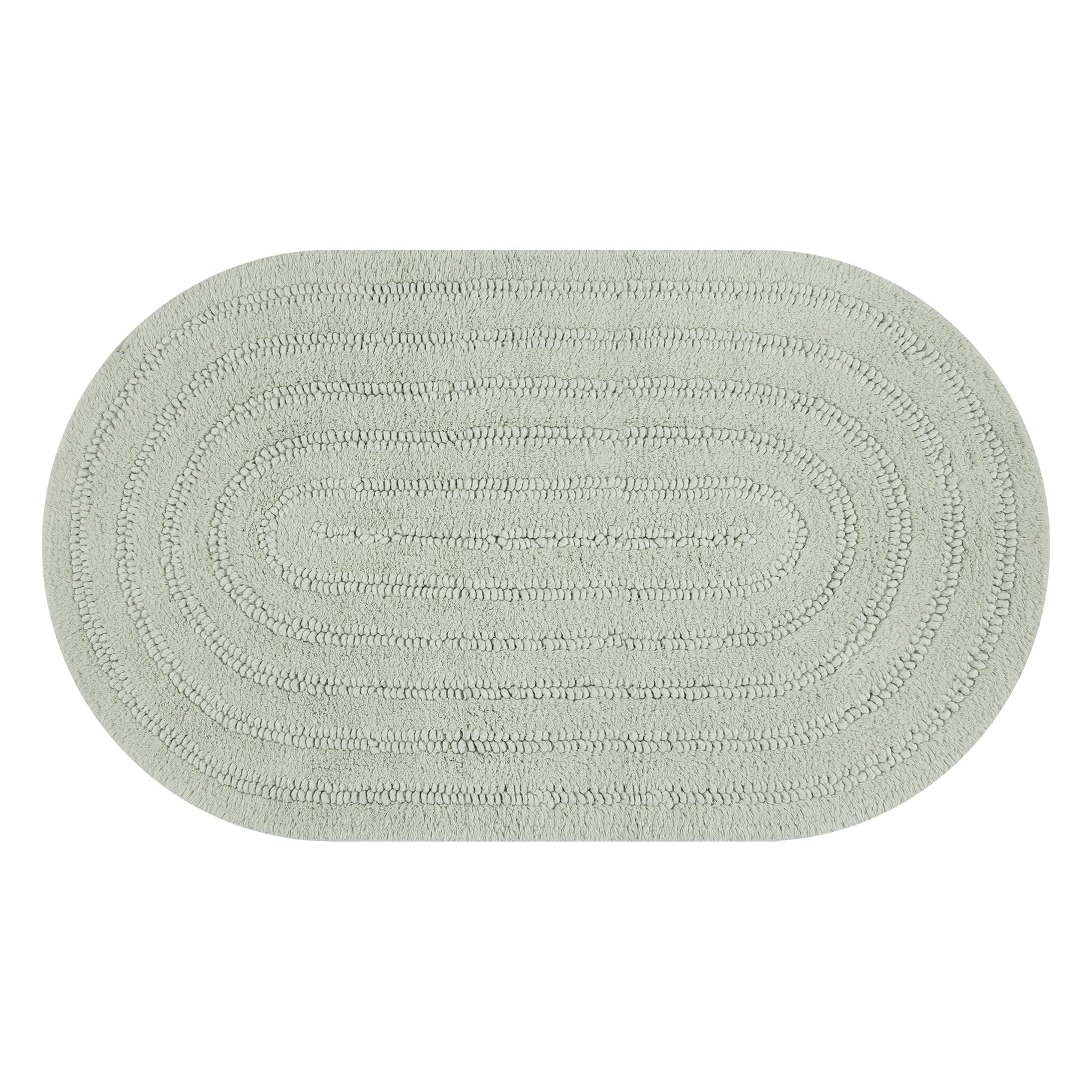 Beautiful Oval Cotton Bath Rug by Drew Barrymore, Amber Yellow, 20" x 34"