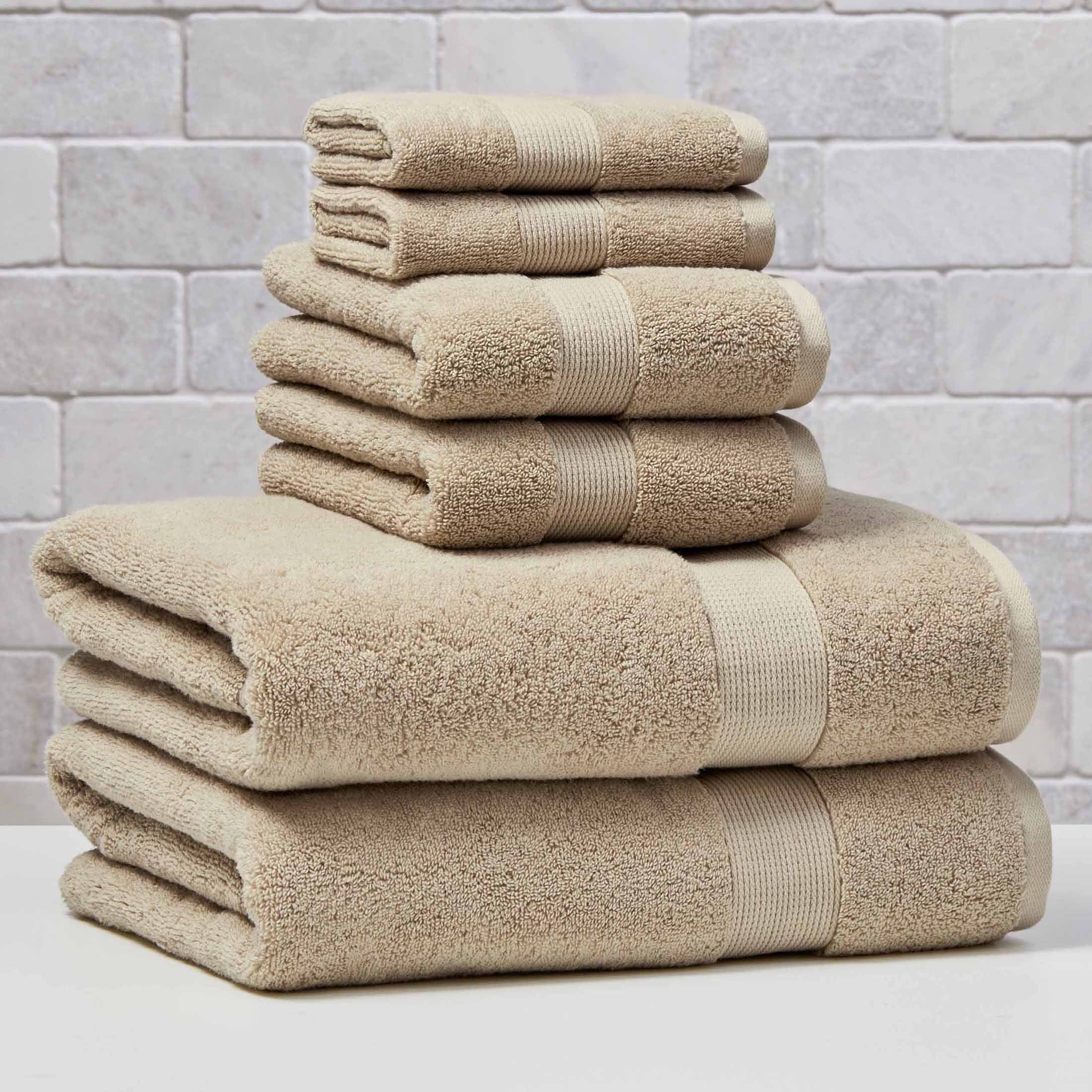 Better Homes & Gardens Signature Soft Solid Cotton 6 Piece Bath Towel Set,Vanilla Dream