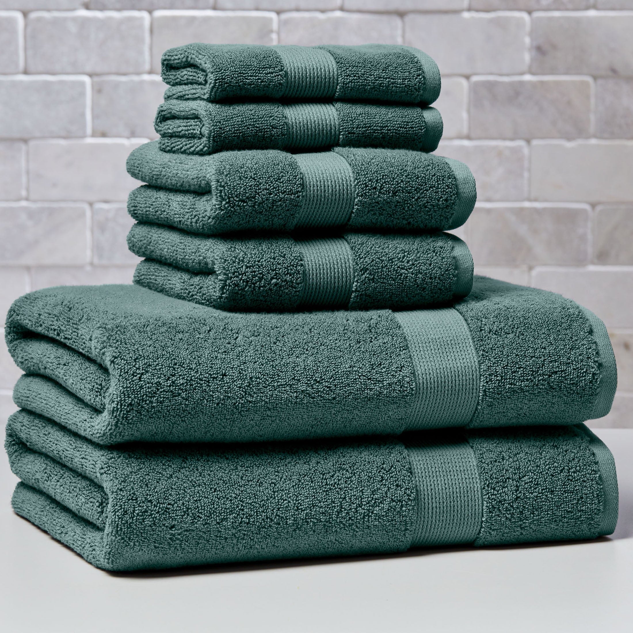 Better Homes & Gardens Signature Soft Solid Cotton 6 Piece Bath Towel Set,Vanilla Dream