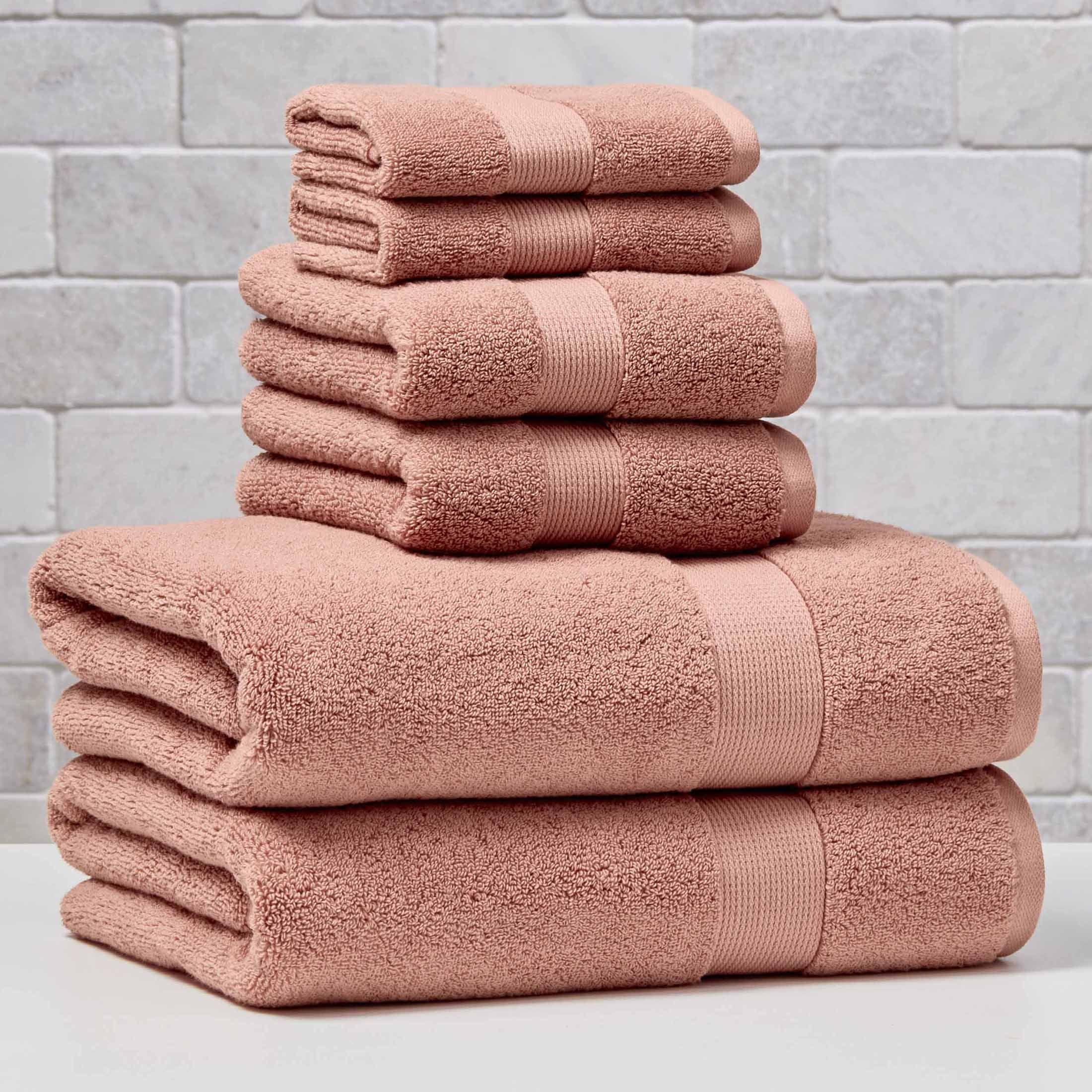 Better Homes & Gardens Signature Soft Solid Cotton 6 Piece Bath Towel Set,Vanilla Dream