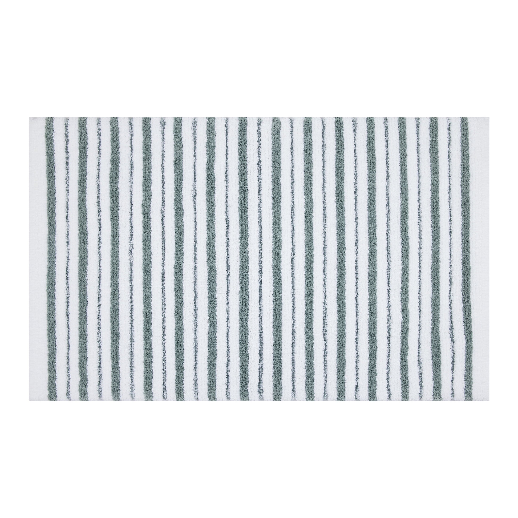 Better Homes & Gardens Signature Soft Tufted Stripe Bath Rug, Blue Admiral & White, 20" x 34"
