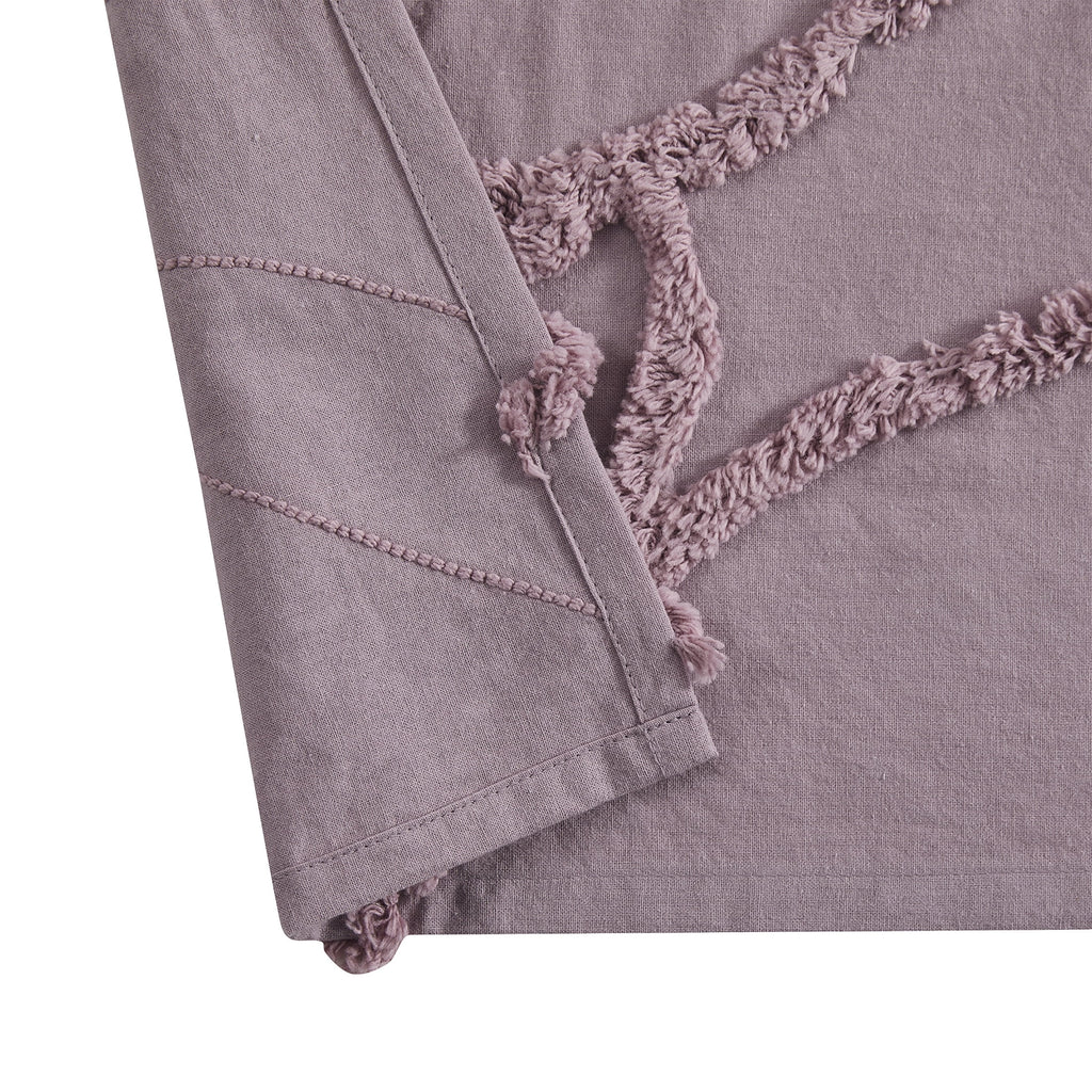 Beautiful Rose Pink Botanical Branch Chenille Cotton Shower Curtain by Drew Barrymore, 72" x 72"