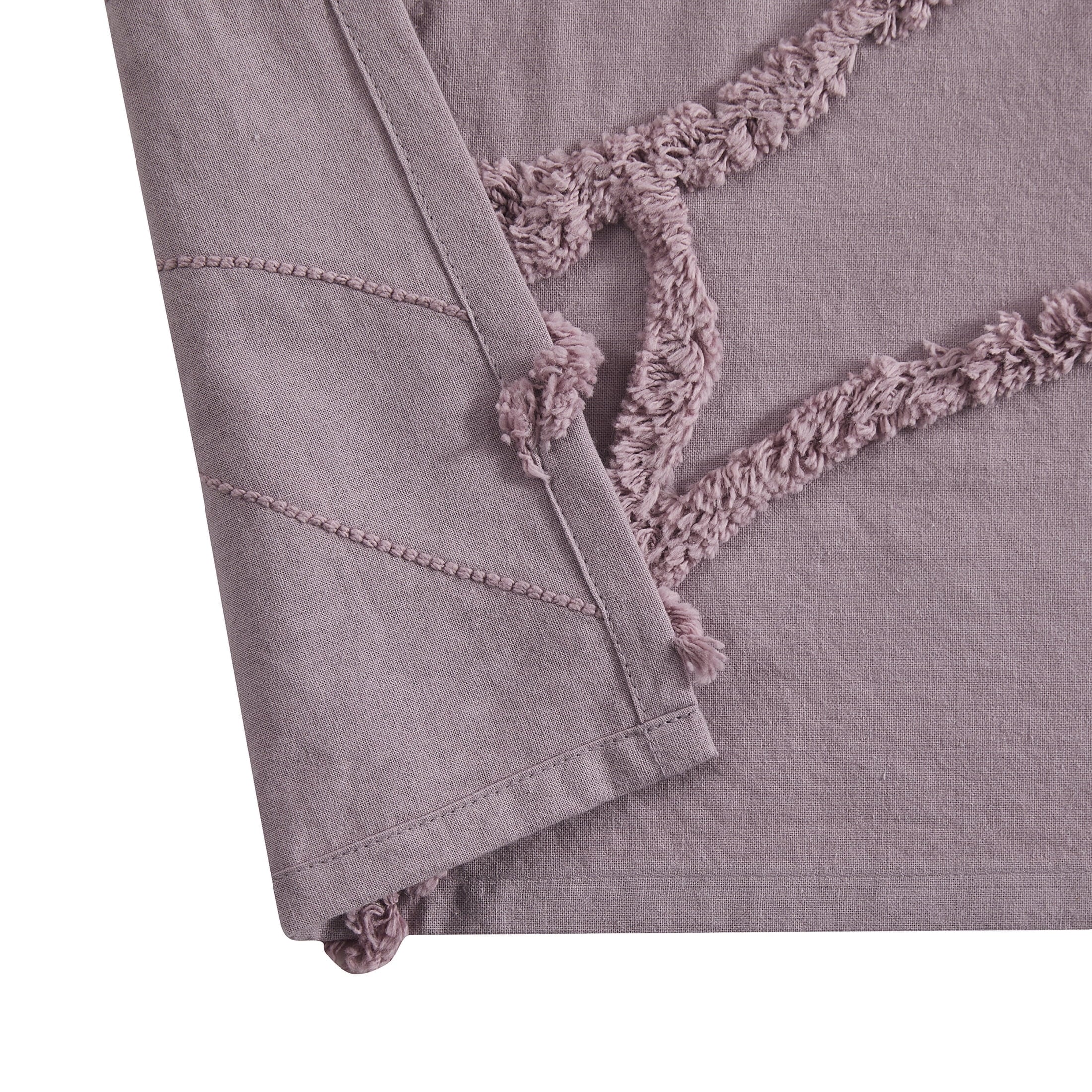 Beautiful Rose Pink Botanical Branch Chenille Cotton Shower Curtain by Drew Barrymore, 72" x 72"