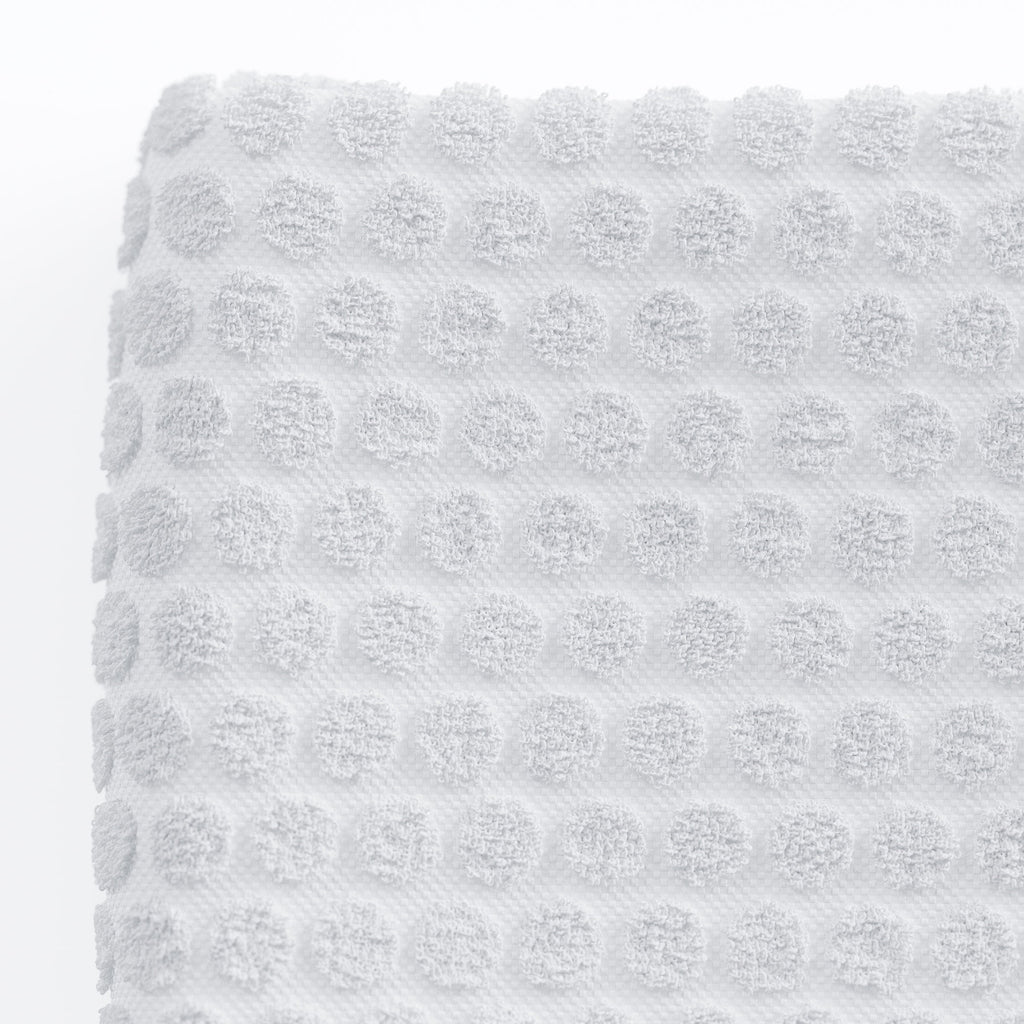 Beautiful by Drew Barrymore 6-Piece Dot Bath Towel Set, Soft 100% Cotton, Off White