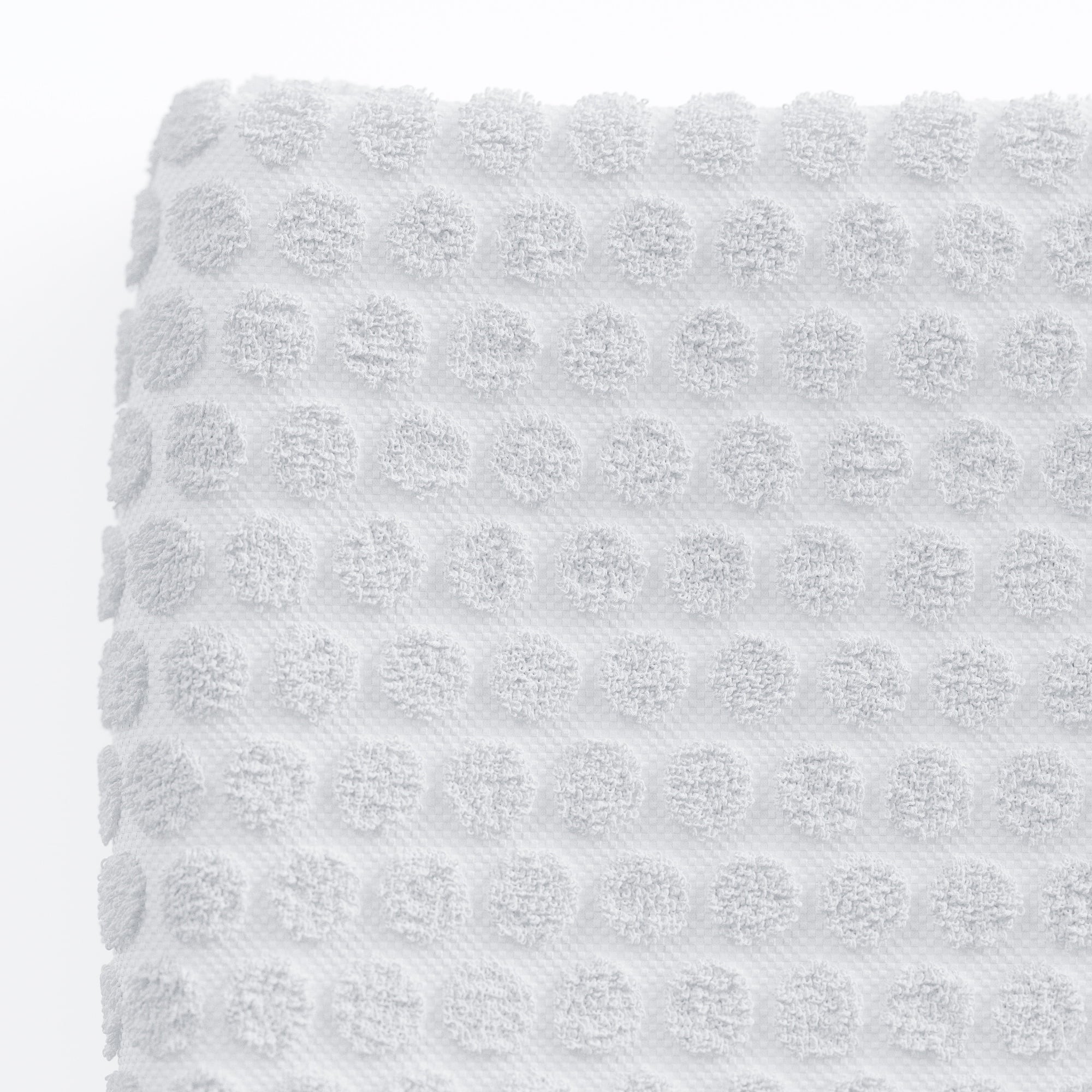 Beautiful by Drew Barrymore 6-Piece Dot Bath Towel Set, Soft 100% Cotton, Off White