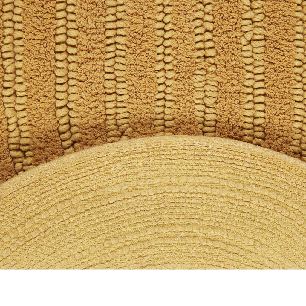 Beautiful Oval Cotton Bath Rug by Drew Barrymore, Amber Yellow, 20" x 34"