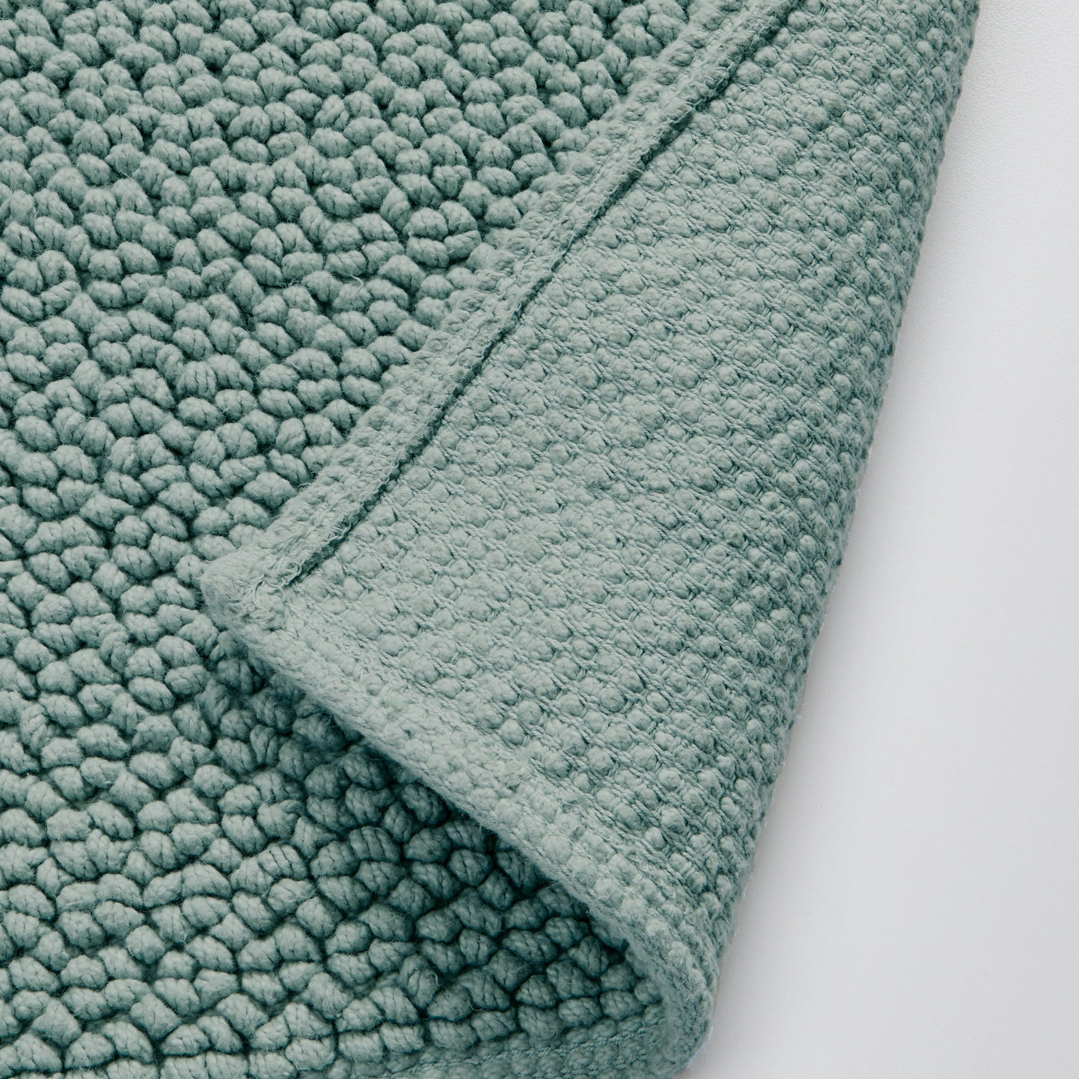 Better Homes & Gardens Signature Soft Cotton Looped Bath Mat, Green River, 20" x 34"